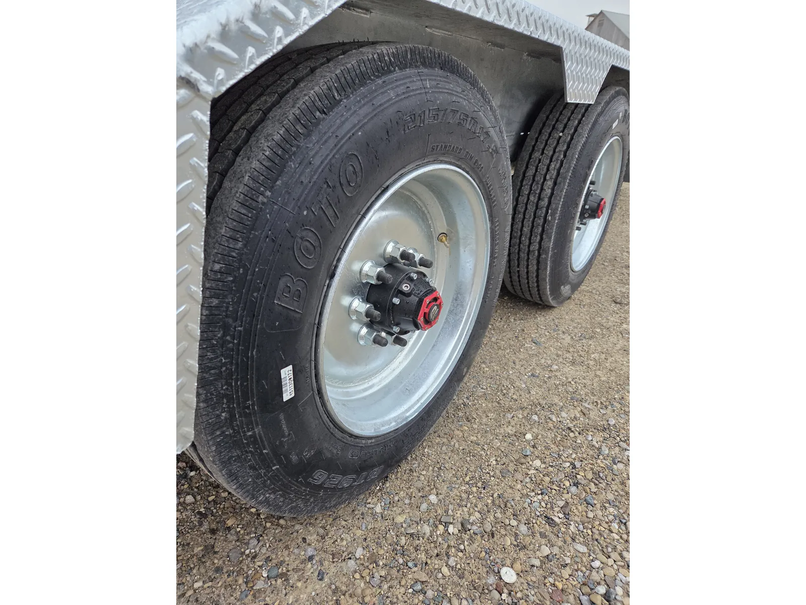Super single solid disc wheel on a torsion axle under an XHD fender